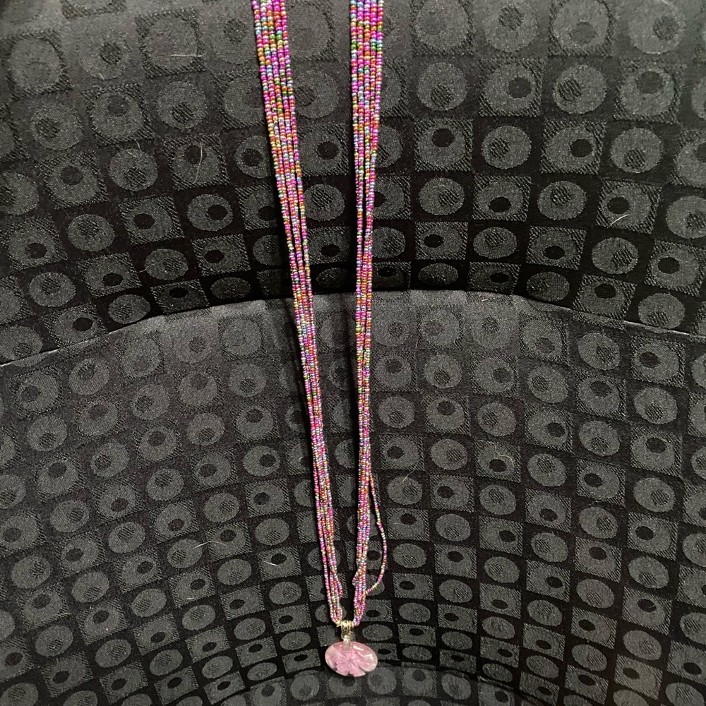 Multi colored beaded necklace